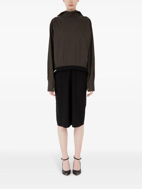 Maison Margiela panelled midi dress - Black