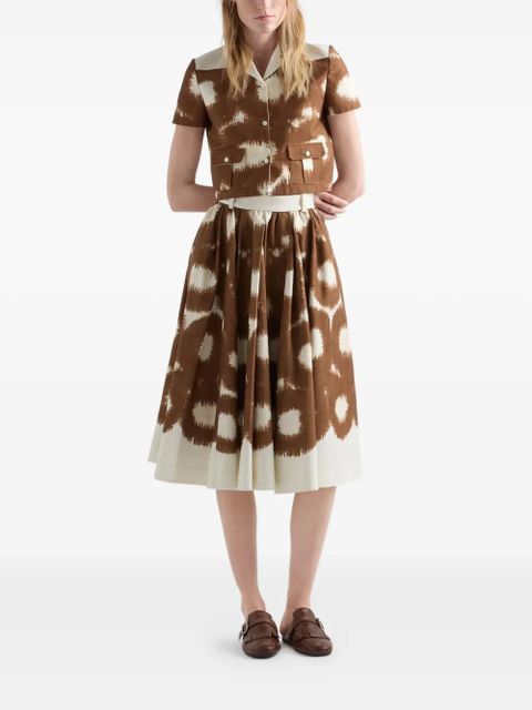 Prada printed canvas shirt - Brown - zdjęcie produktu nr 2