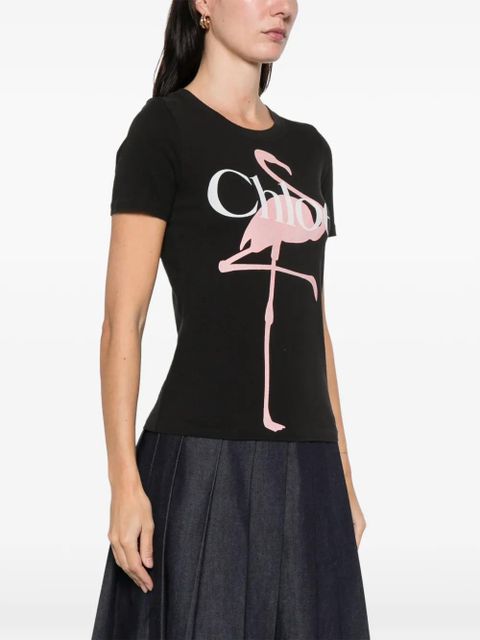 Chloé logo-print T-Shirt - Black