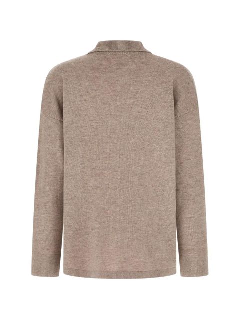 Max Mara SmmGatti shirt collar button cardigan - Brown - zdjęcie produktu nr 2