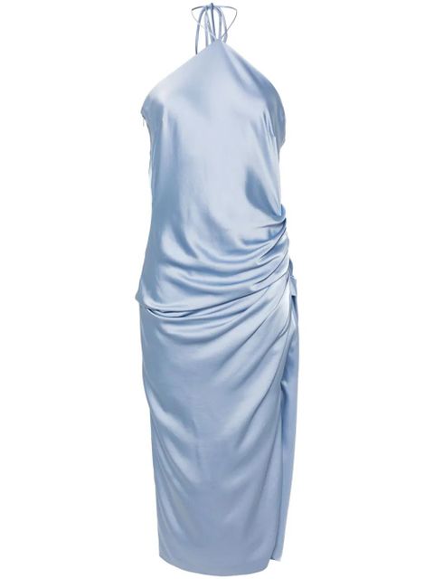 Simkhai Hansel halterneck satin midi dress - Blue - zdjęcie produktu nr 1