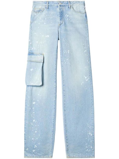 Off-White Toybox Painted wide-leg jeans - Blue - zdjęcie produktu nr 1
