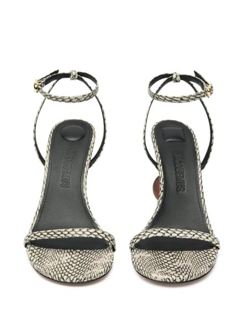 Jacquemus 105mm Bisou sandals - Neutrals