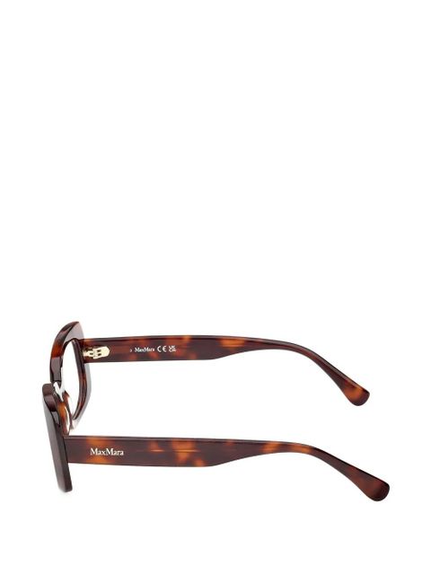 Max Mara Eyewear rectangle-frame glasses - Brown