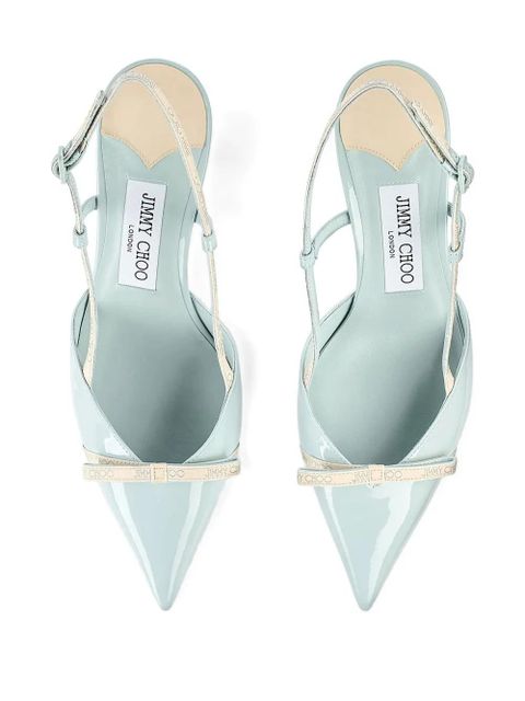 Jimmy Choo slingback leather pumps - Blue - zdjęcie produktu nr 2