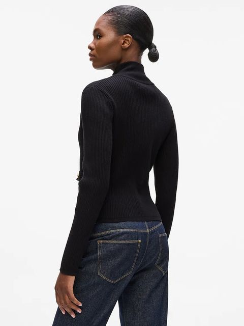 Karl Lagerfeld kardigan damski kolor czarny A4W18040 - zdjęcie produktu nr 2