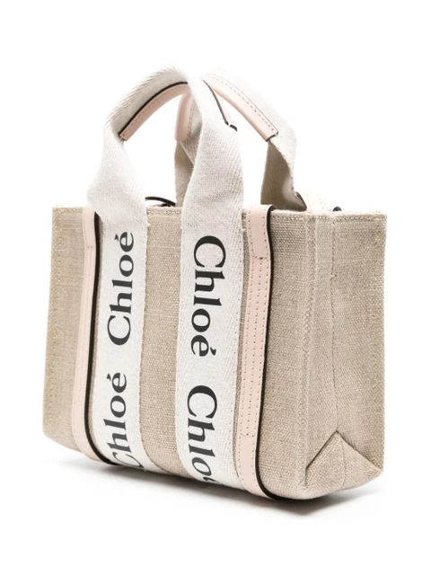Chloé logo-detail tote bag - Neutrals