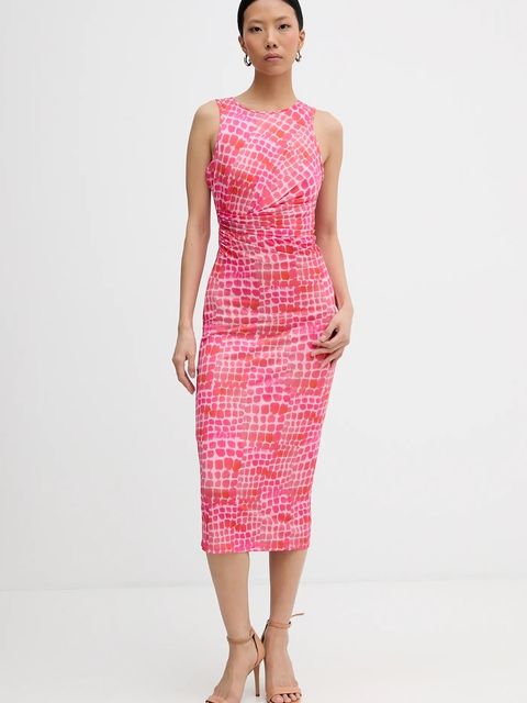 Patrizia Pepe sukienka kolor różowy midi dopasowana 8A1649 J408 - zdjęcie produktu nr 1