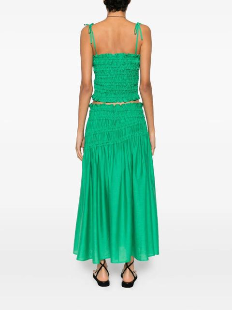 Tory Burch shirred skirt - Green