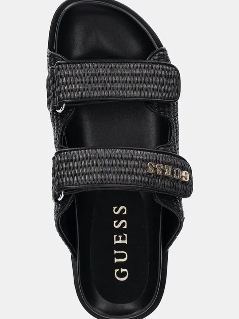 Guess klapki FADELIZE damskie kolor czarny FLJFDE FAP19 - zdjęcie produktu nr 2