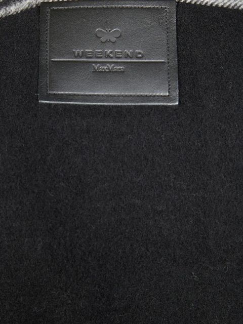 Weekend Max Mara tartan fringed cape - Black