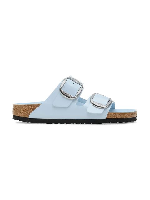 Birkenstock klapki skórzane Arizona Big Buckle damskie kolor niebieski 1030327 - zdjęcie produktu nr 1