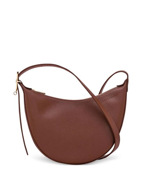 Longchamp small Le Foulonné grained-leather crossbody bag - Brown - zdjęcie produktu nr 2