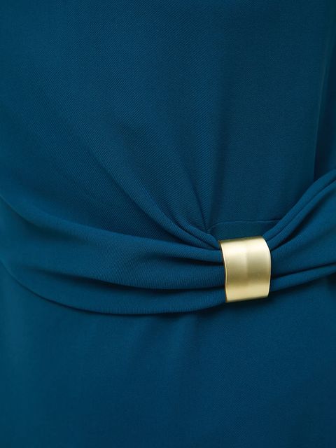 Medicine sukienka kolor zielony maxi rozkloszowana