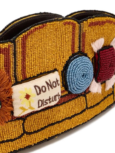 STAUD beaded Couch clutch - Yellow - zdjęcie produktu nr 1