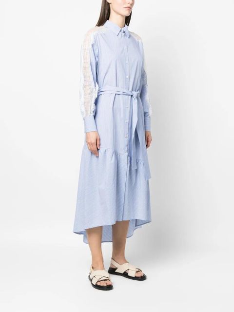 TWINSET stripe-print shirt dress - Blue