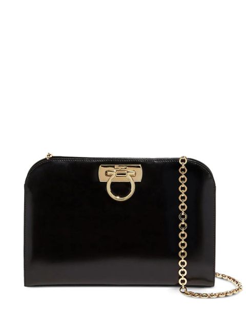 Ferragamo Diana leather clutch - Black - zdjęcie produktu nr 1