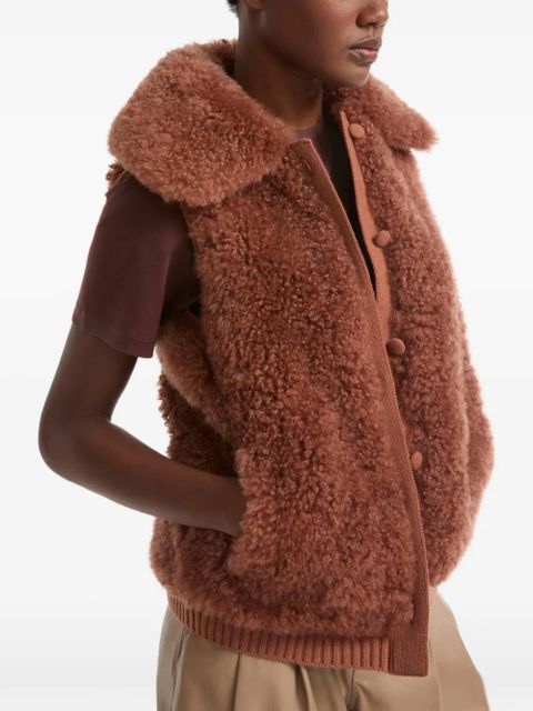 Yves Salomon button-up gilet - Brown