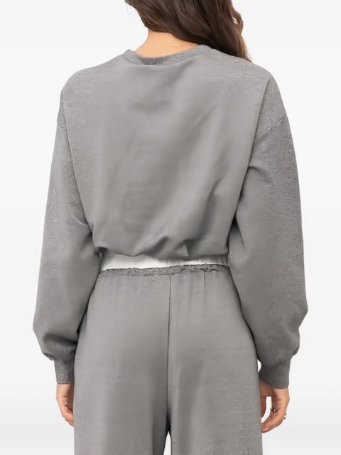 Eleh glitter cinched-waist sweater - Grey - zdjęcie produktu nr 2