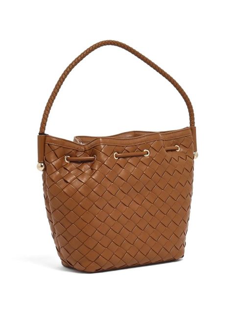 TWINSET woven drawstring tote bag - Brown