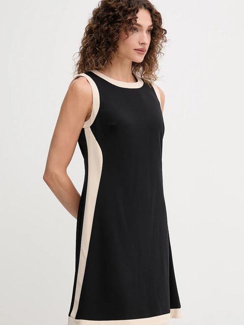 Dkny sukienka kolor czarny mini rozkloszowana DD4D1955