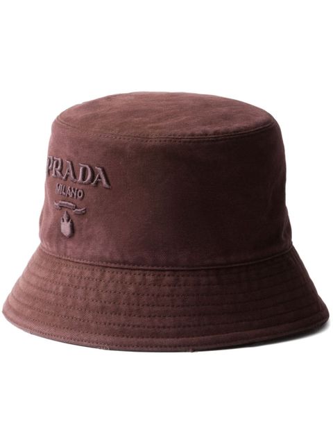 Prada logo embroidered bucket hat - zdjęcie produktu nr 1