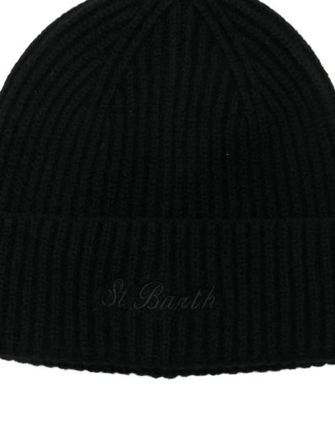 MC2 Saint Barth ribbed embroidered hat - Black