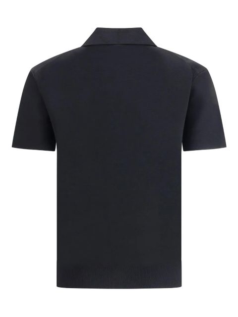Max Mara Teti zip ribbed polo top - Blue - zdjęcie produktu nr 2