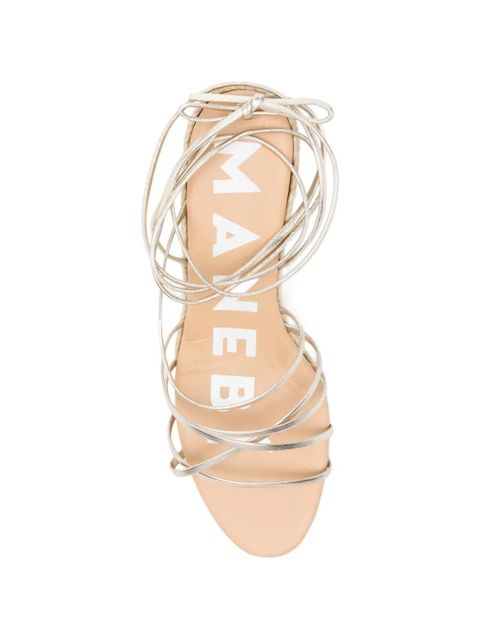 Manebi metallic strappy wedge sandals - Gold