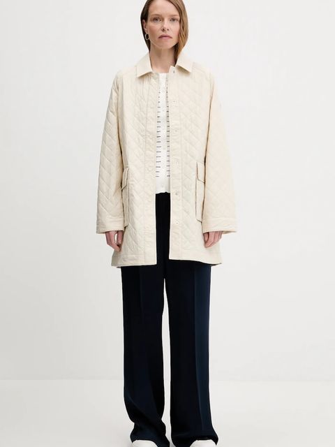 Tommy Hilfiger kurtka kolor beżowy przejściowa WW0WW46448