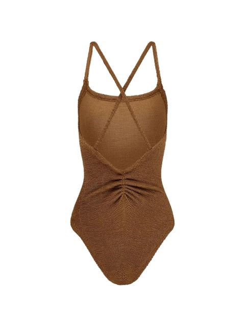 Hunza G Original Crinkle Bette swimsuit - Brown - zdjęcie produktu nr 2