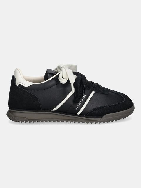 Tommy Hilfiger sneakersy skórzane TJW LOW PROFILE RUNNER LTHR MIX damskie kolor czarny EN0EN03001 - zdjęcie produktu nr 2