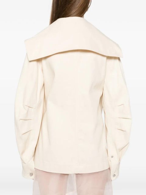 Simone Rocha sailor-collar bow jacket - Neutrals