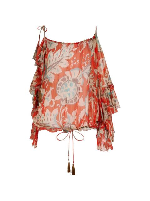 ETRO one-sleeved floral-detail top - Red - zdjęcie produktu nr 1
