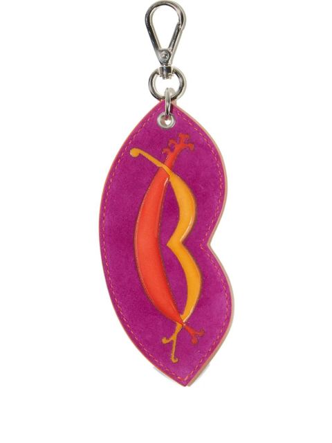 PUCCI lip-shaped suede airtag holder - Pink