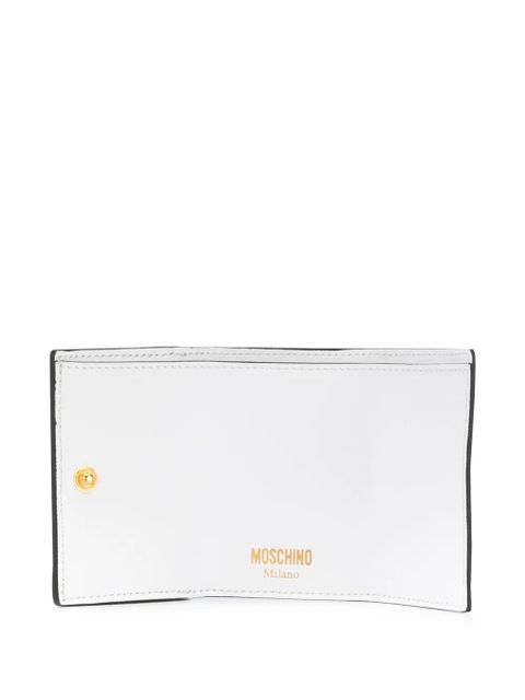 Moschino mini logo-print wallet - White