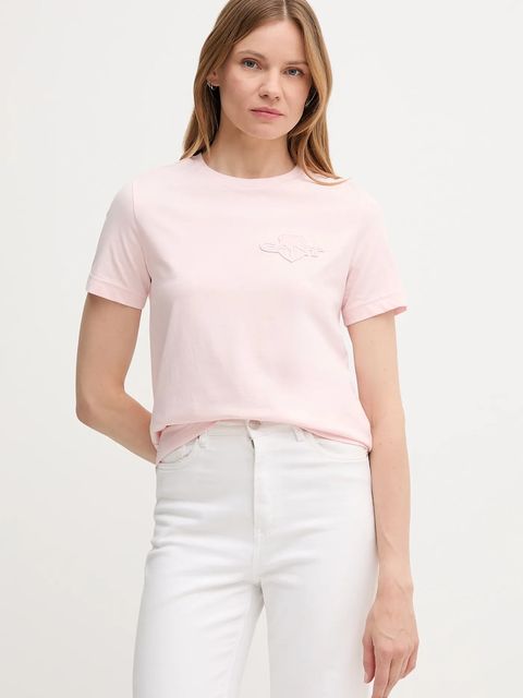 Gant t-shirt bawełniany damski kolor różowy 4202589 - zdjęcie produktu nr 1