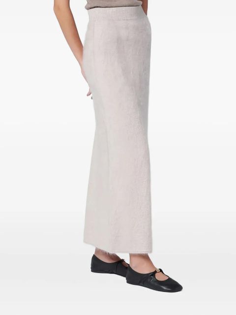 Almada Label ribbed-knit skirt - Neutrals