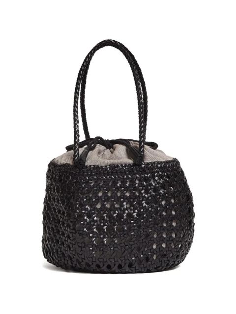 DRAGON DIFFUSION Juventus woven leather bucket bag - Black - zdjęcie produktu nr 1