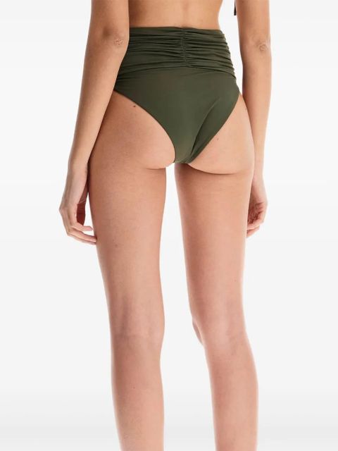 Magda Butrym flower-appliqué high-waisted bikini bottom - Green