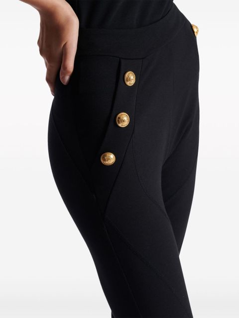 Balmain 6-Button knitted leggings - Black