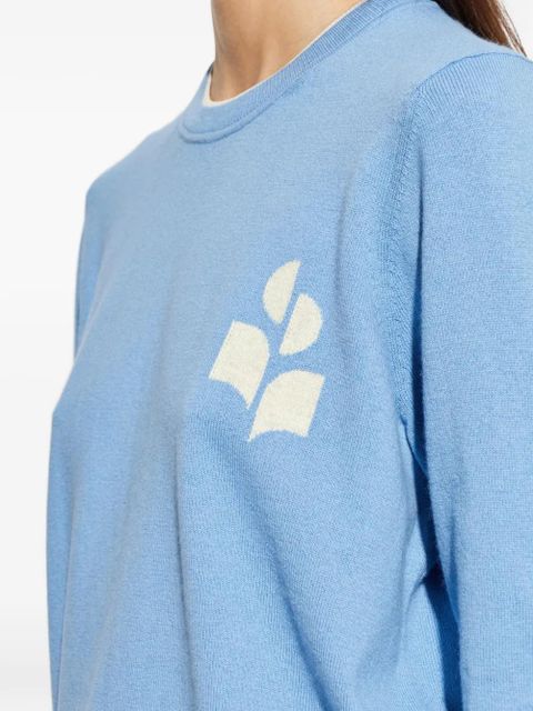 MARANT ÉTOILE intarsia-knit logo sweater - Blue