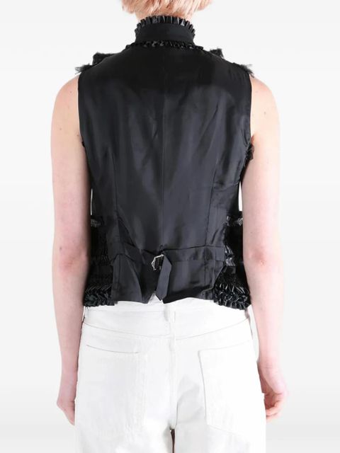 Comme Des Garçons ruffled bow vest - Black