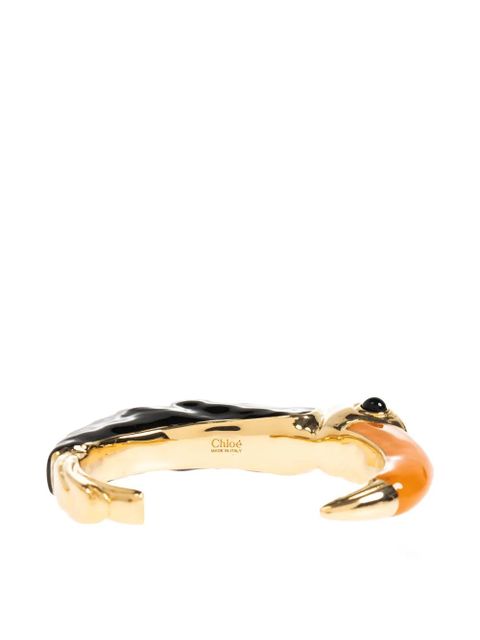 Chloé Tropicus toucan-motif cuff bracelet - Gold