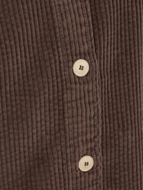 American Vintage Padow buttoned corduroy shirt - Brown