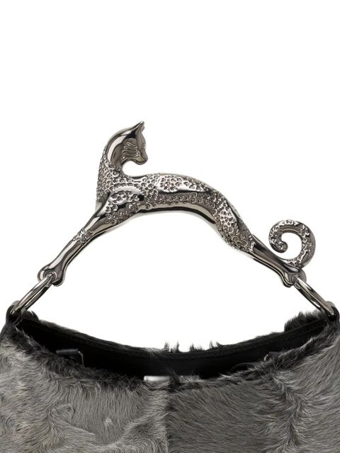 Lanvin Animal Hardware Fur Tote Bag - Grey