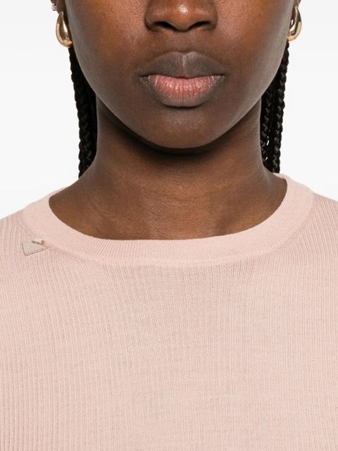 Prada brooch long-sleeve top - Pink