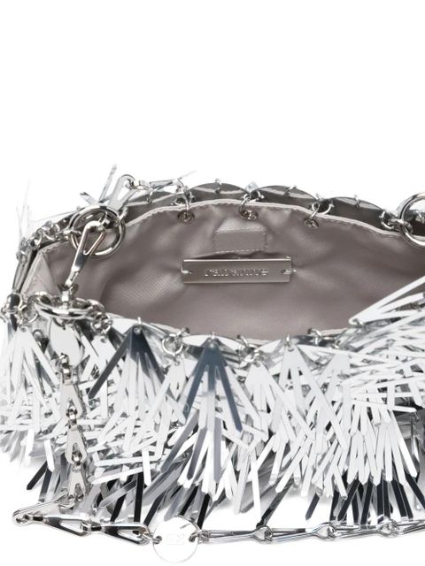 Rabanne sequin-embellished chain shoulder bag - Silver