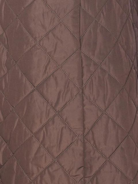 Max Mara quilted leather sleeve berta coat - Brown