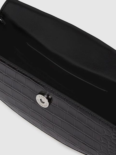 Karl Lagerfeld torebka skórzana Karl Lagerfeld Studio kolor czarny A4W30135